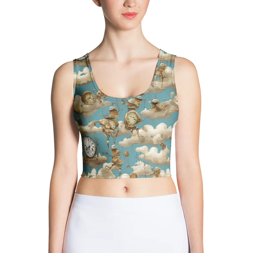 Cloudwork Clockwork on Crop Top — Front