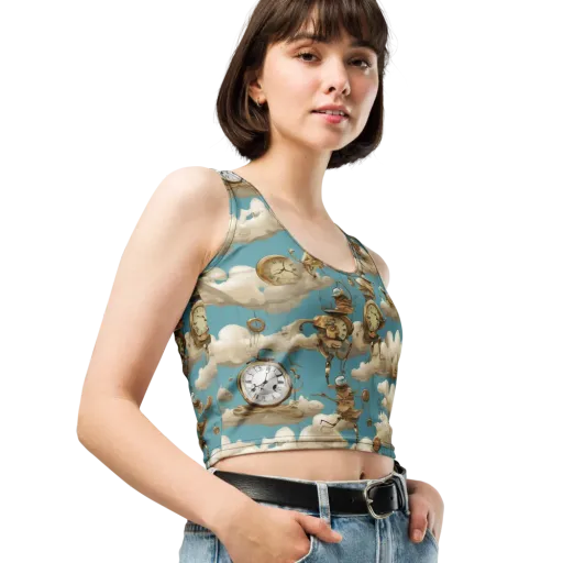 Cloudwork Clockwork on a Crop Top