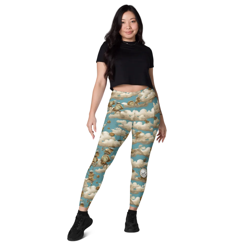 Cloudwork Clockwork on Leggings with Pockets — Front