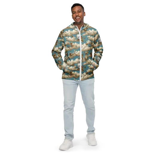 Cloudwork Clockwork on a Men's Windbreaker