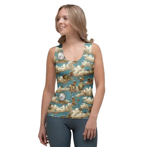 Cloudwork Clockwork on a Women's Tank Top