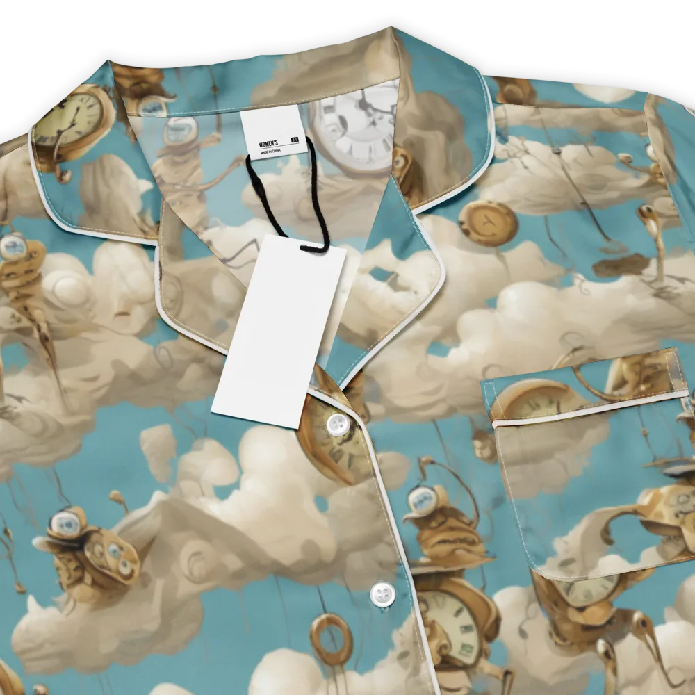 Cloudwork Clockwork on Women's Short Sleeve Pajama Top — Product details