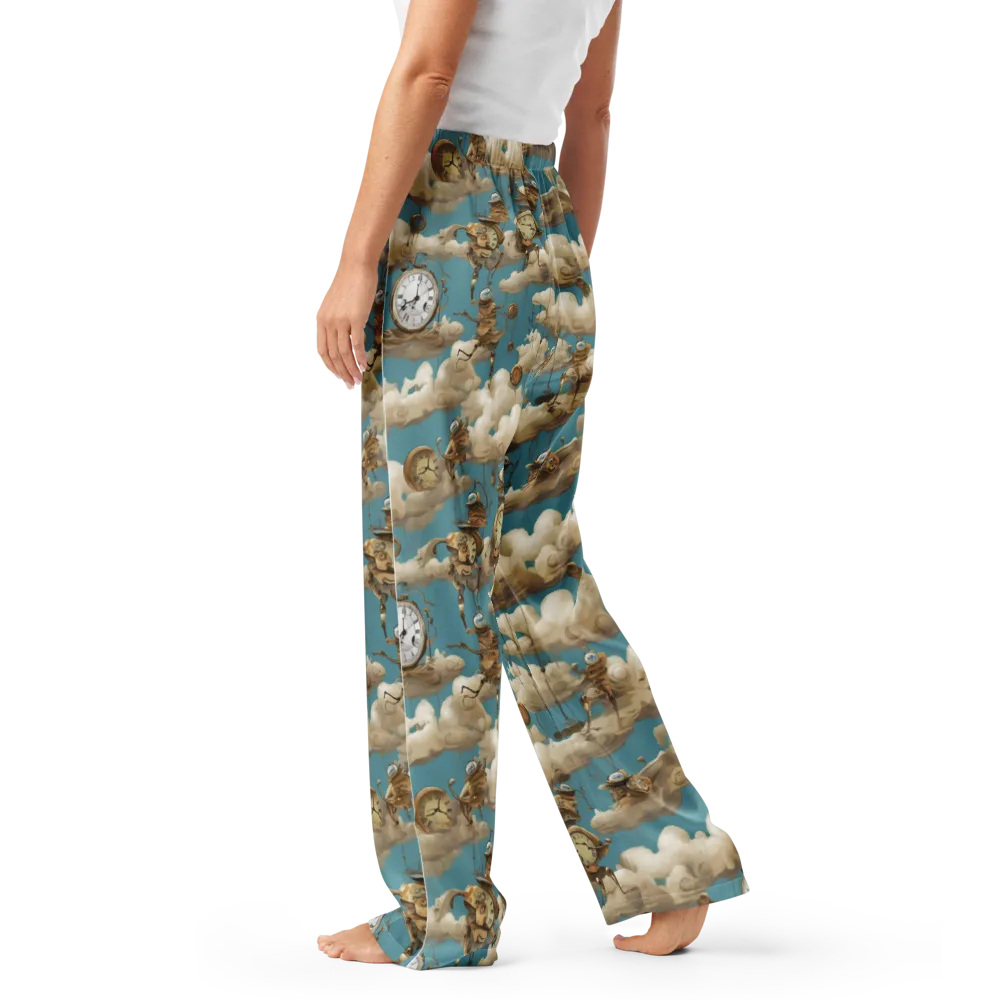Cloudwork Clockwork on Women's Pajama Pants — Left