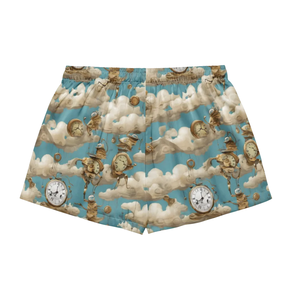 Cloudwork Clockwork on Women's Pajama Shorts — Back