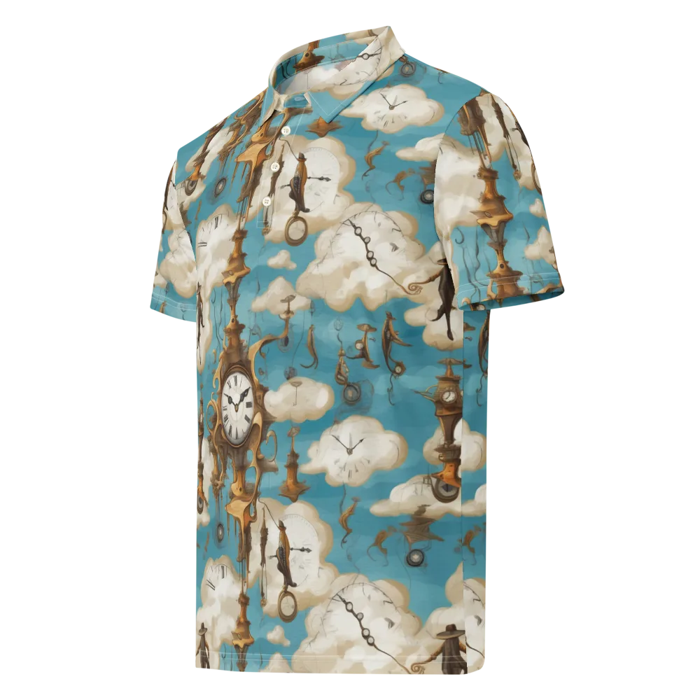 Clockwork Cloudscape on Men's Slim Fit Polo Shirt — Left Front