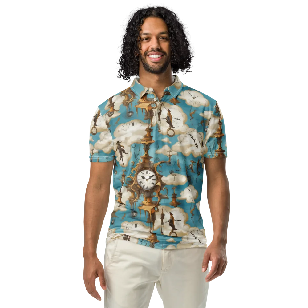 Clockwork Cloudscape on Men's Slim Fit Polo Shirt — Front