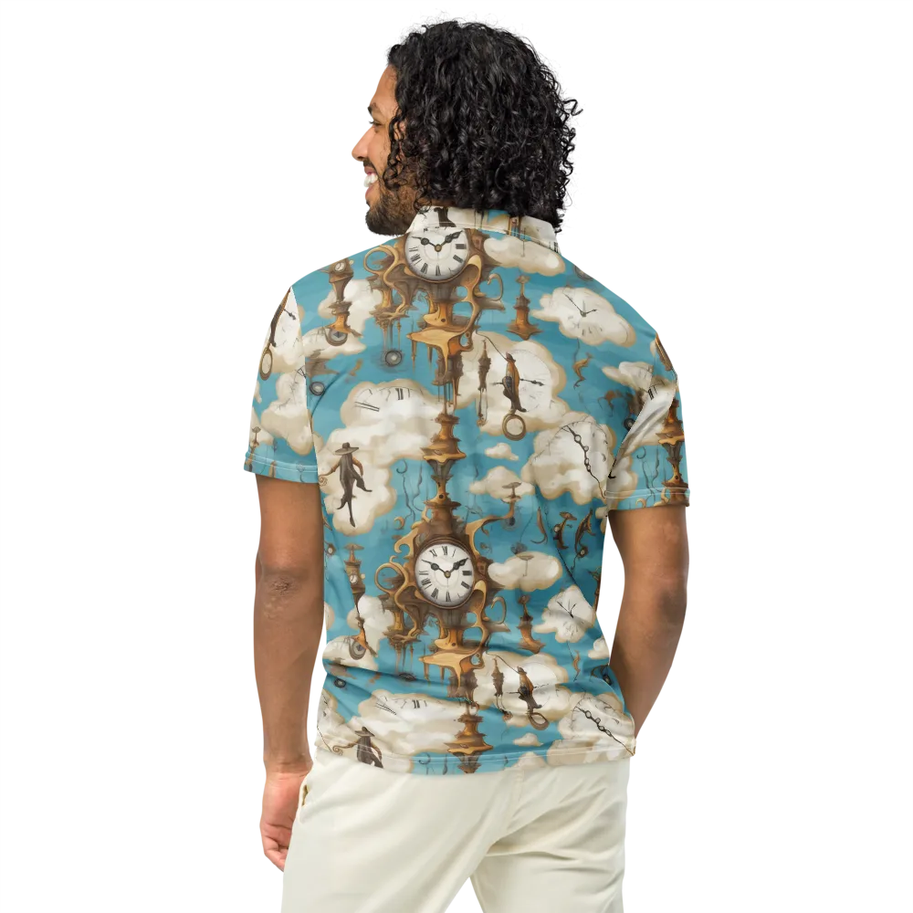 Clockwork Cloudscape on Men's Slim Fit Polo Shirt — Back