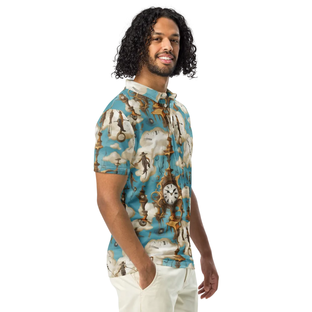 Clockwork Cloudscape on Men's Slim Fit Polo Shirt — Right Front