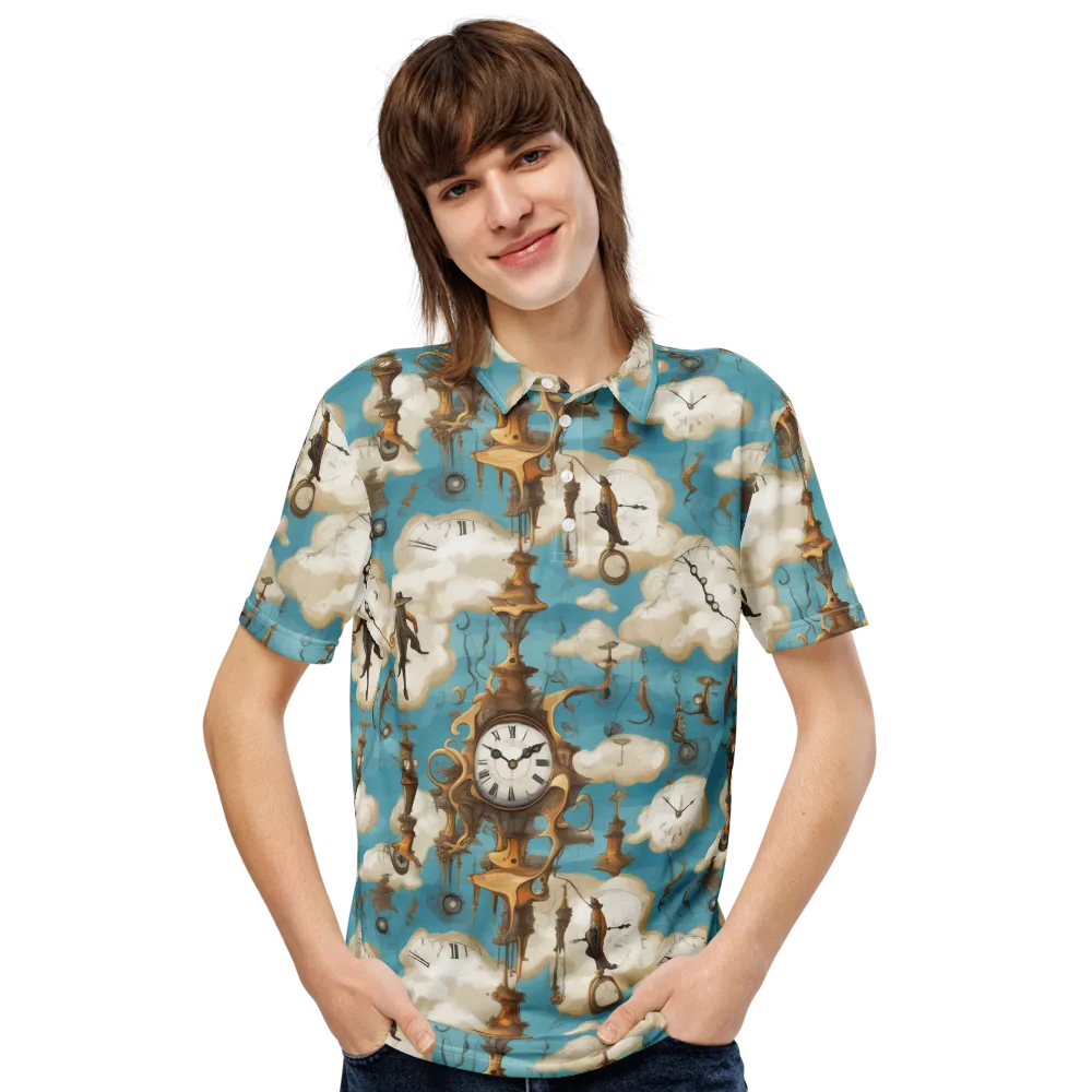 Clockwork Cloudscape on Men's Slim Fit Polo Shirt — Front