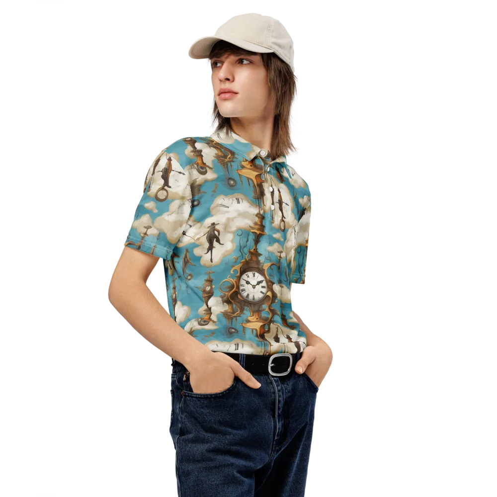 Clockwork Cloudscape on Men's Slim Fit Polo Shirt — Right Front