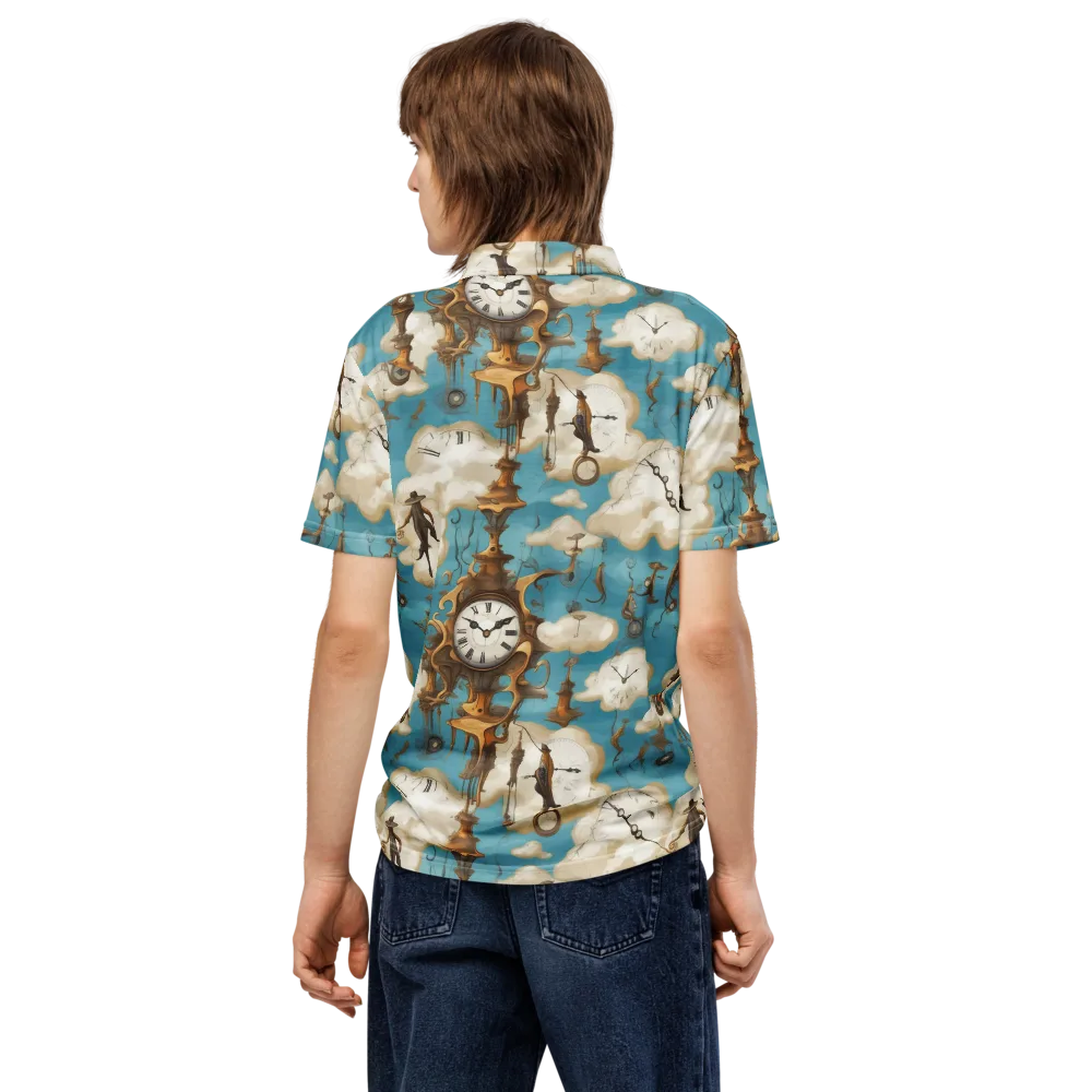 Clockwork Cloudscape on Men's Slim Fit Polo Shirt — Back