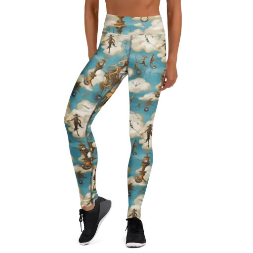 Clockwork Cloudscape on a Yoga Leggings