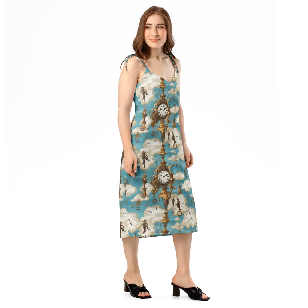 Clockwork Cloudscape on Slip Dress — Right Front
