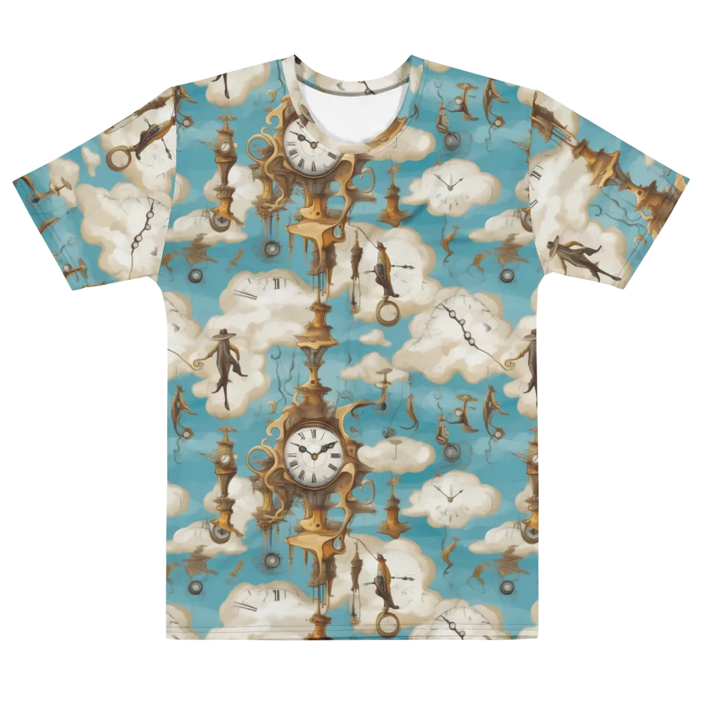 Clockwork Cloudscape on Men's Cotton Crew Neck T-Shirt — Front