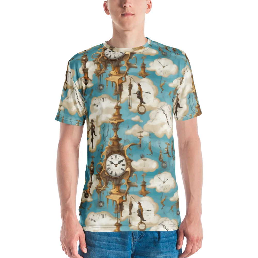 Clockwork Cloudscape on Men's Crew Neck T-Shirt — Front