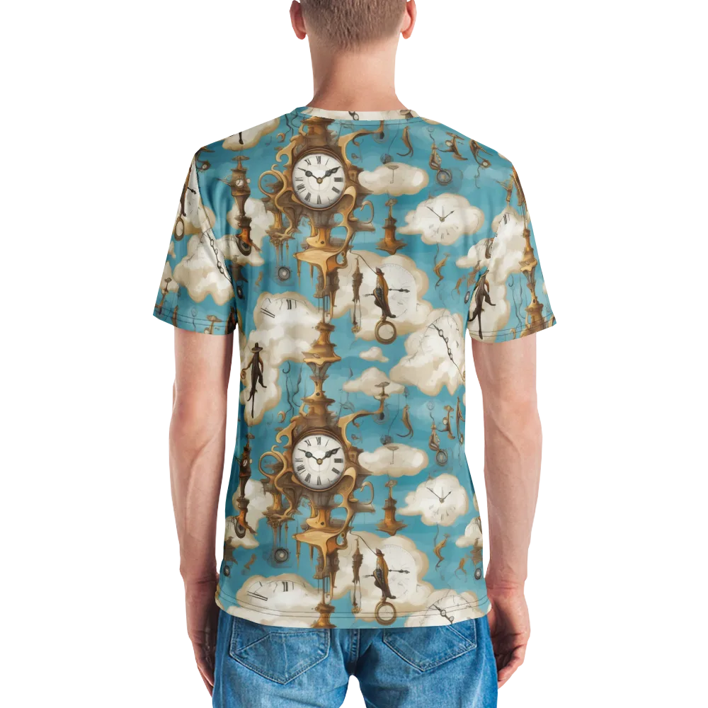 Clockwork Cloudscape on Men's Crew Neck T-Shirt — Back