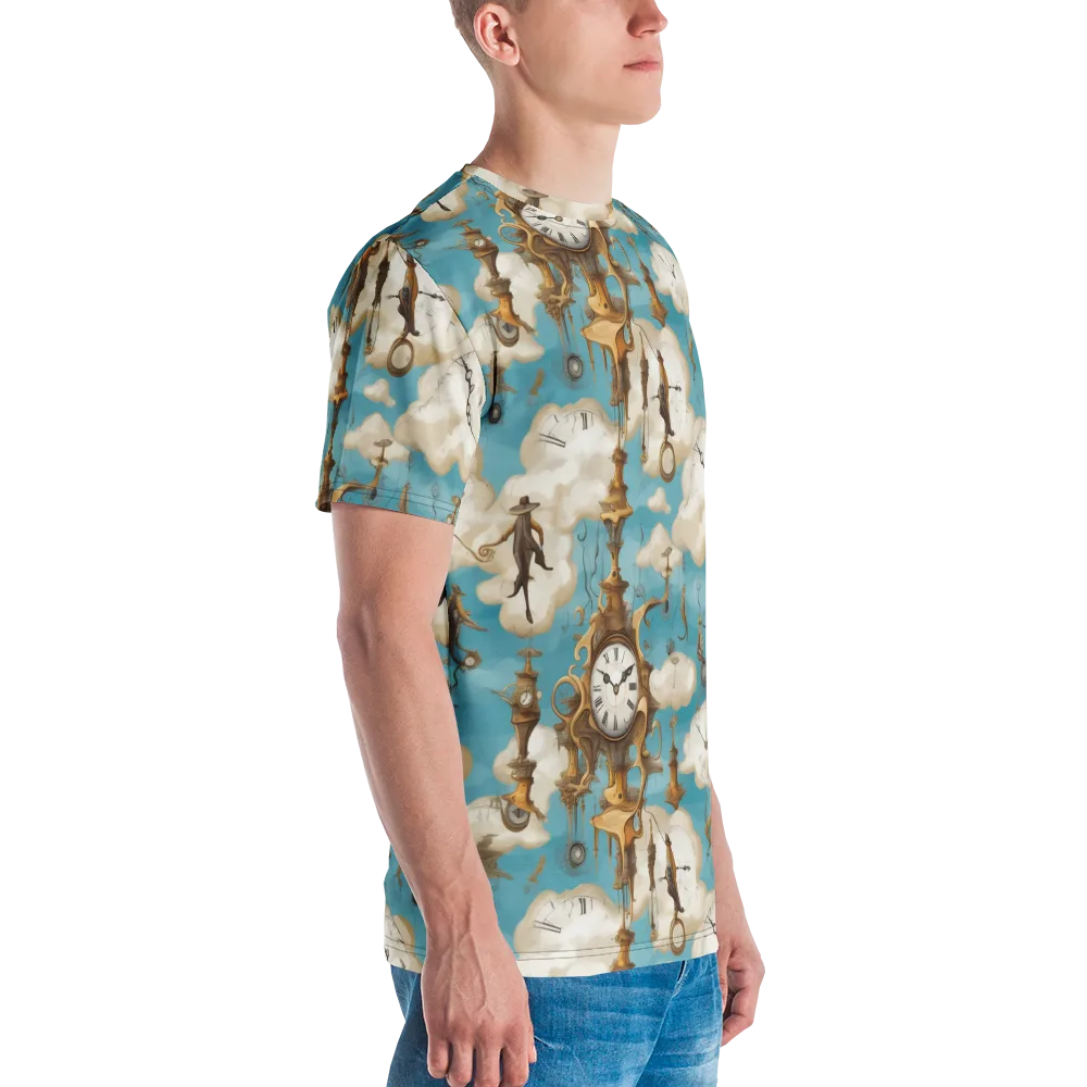 Clockwork Cloudscape on Men's Crew Neck T-Shirt — Right