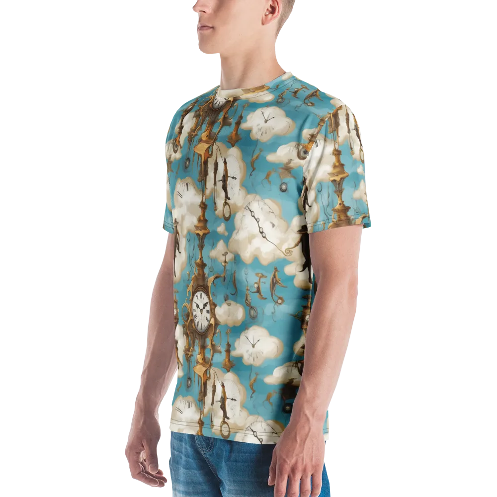 Clockwork Cloudscape on Men's Crew Neck T-Shirt — Left