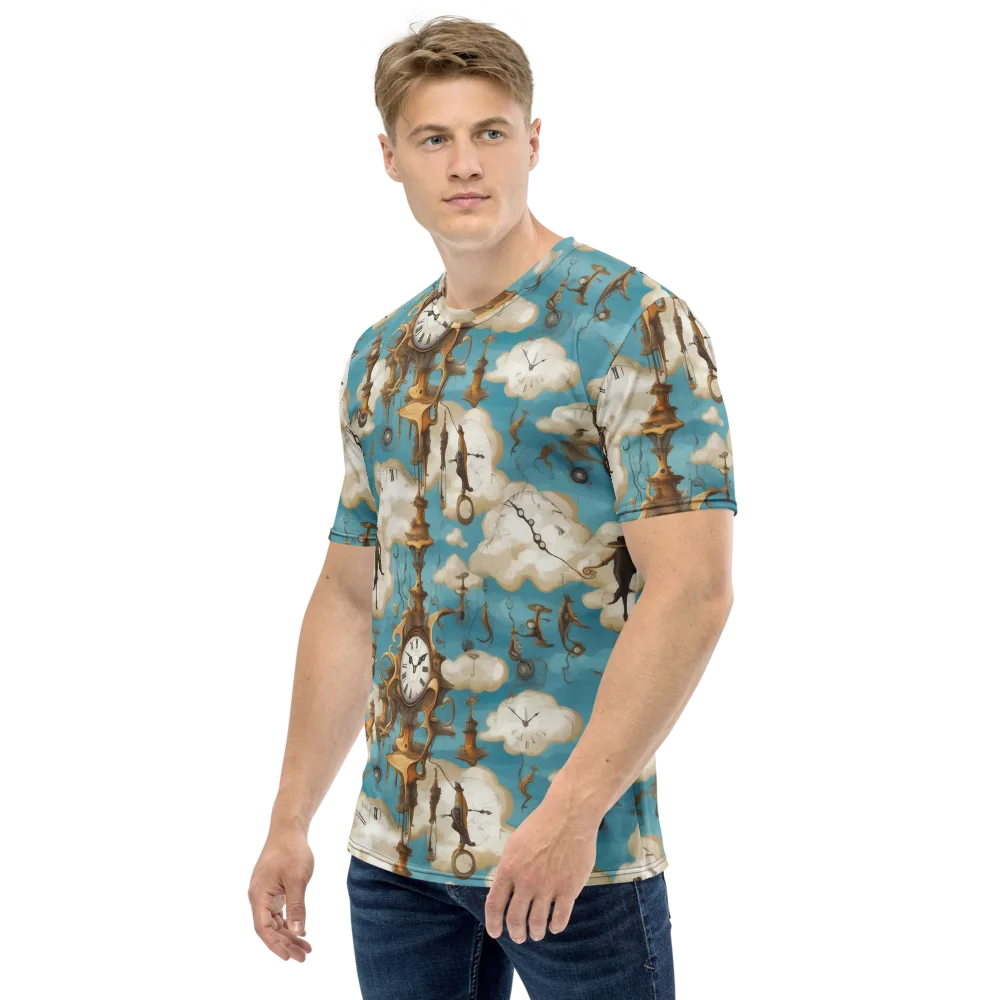 Clockwork Cloudscape on Men's Crew Neck T-Shirt — Left