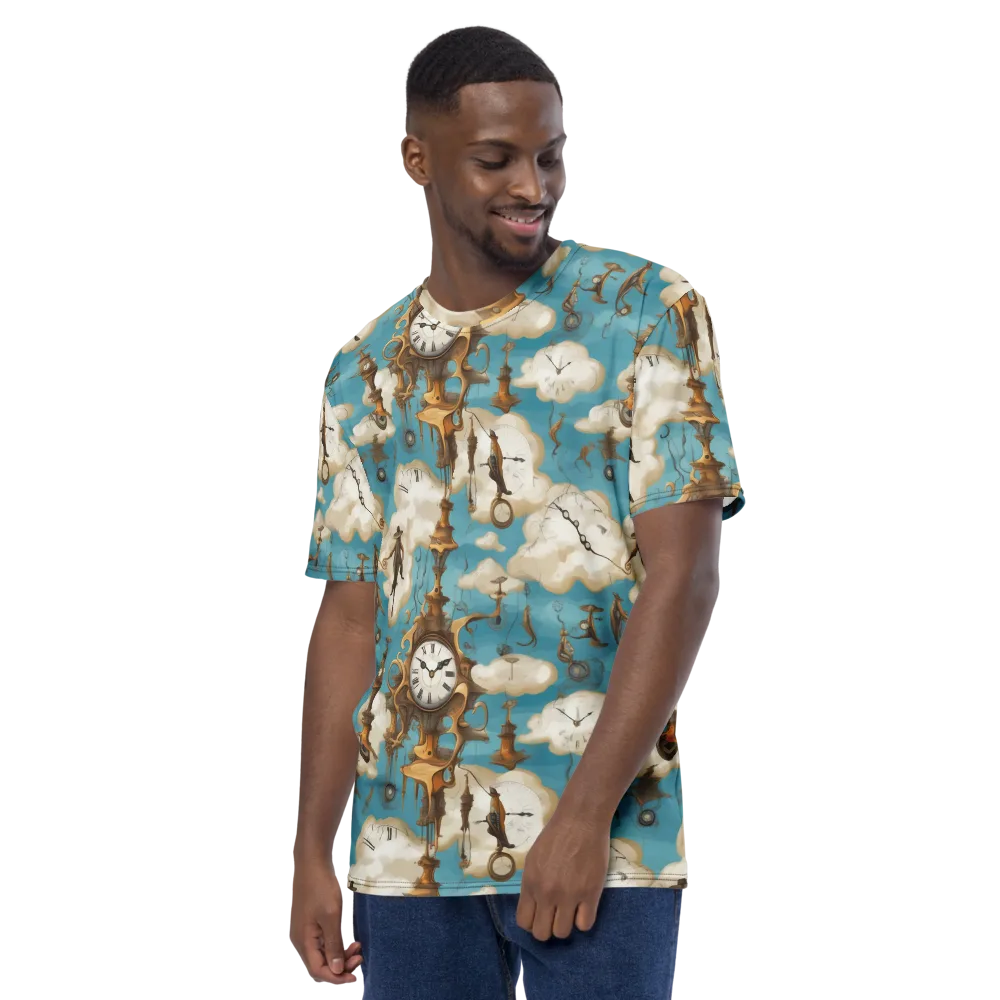 Clockwork Cloudscape on Men's Crew Neck T-Shirt — Left