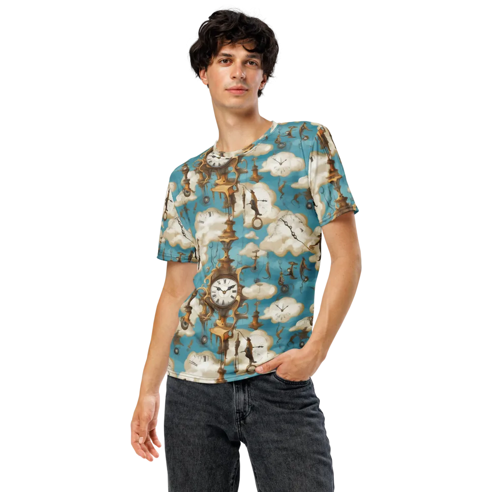 Clockwork Cloudscape on Men's Crew Neck T-Shirt — Front
