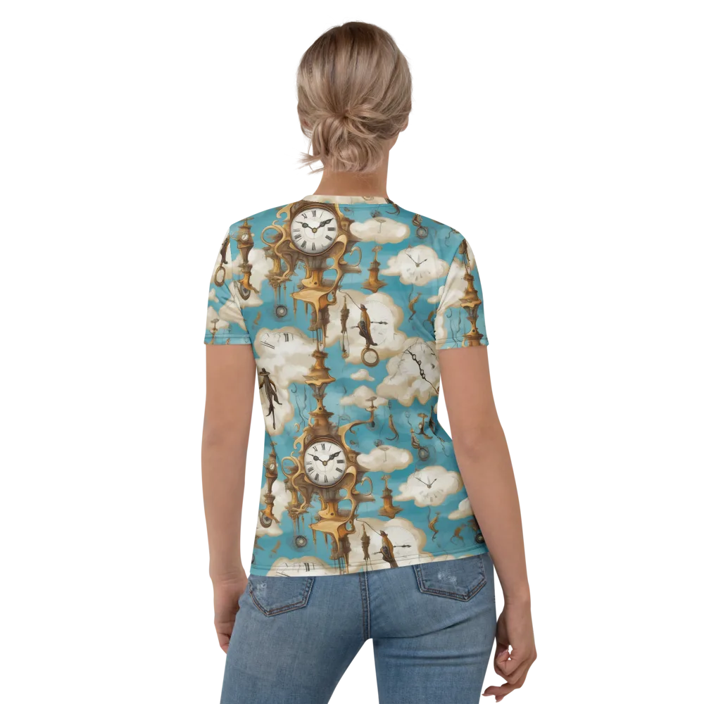Clockwork Cloudscape on Women's Crew Neck T-Shirt — Back