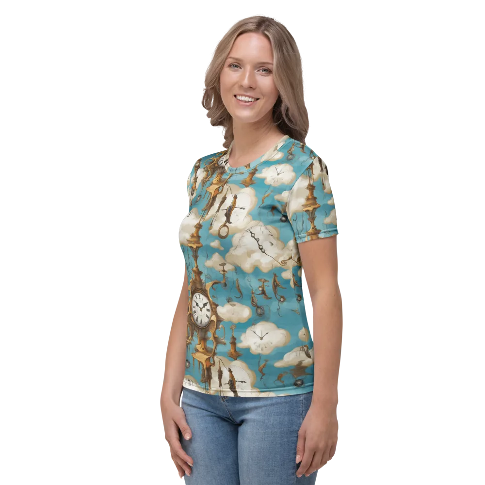 Clockwork Cloudscape on Women's Crew Neck T-Shirt — Left