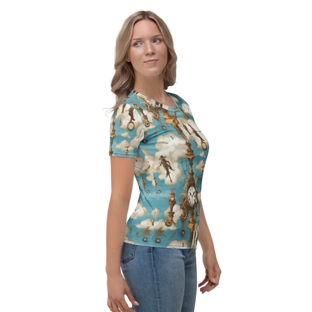 Clockwork Cloudscape on Women's Crew Neck T-Shirt — Right