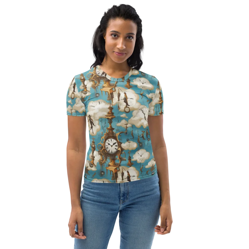Clockwork Cloudscape on Women's Crew Neck T-Shirt — Front