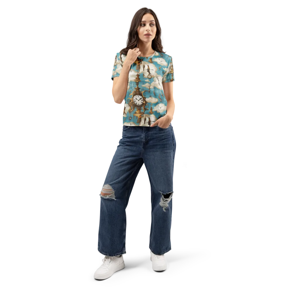 Clockwork Cloudscape on Women's Crew Neck T-Shirt — Front