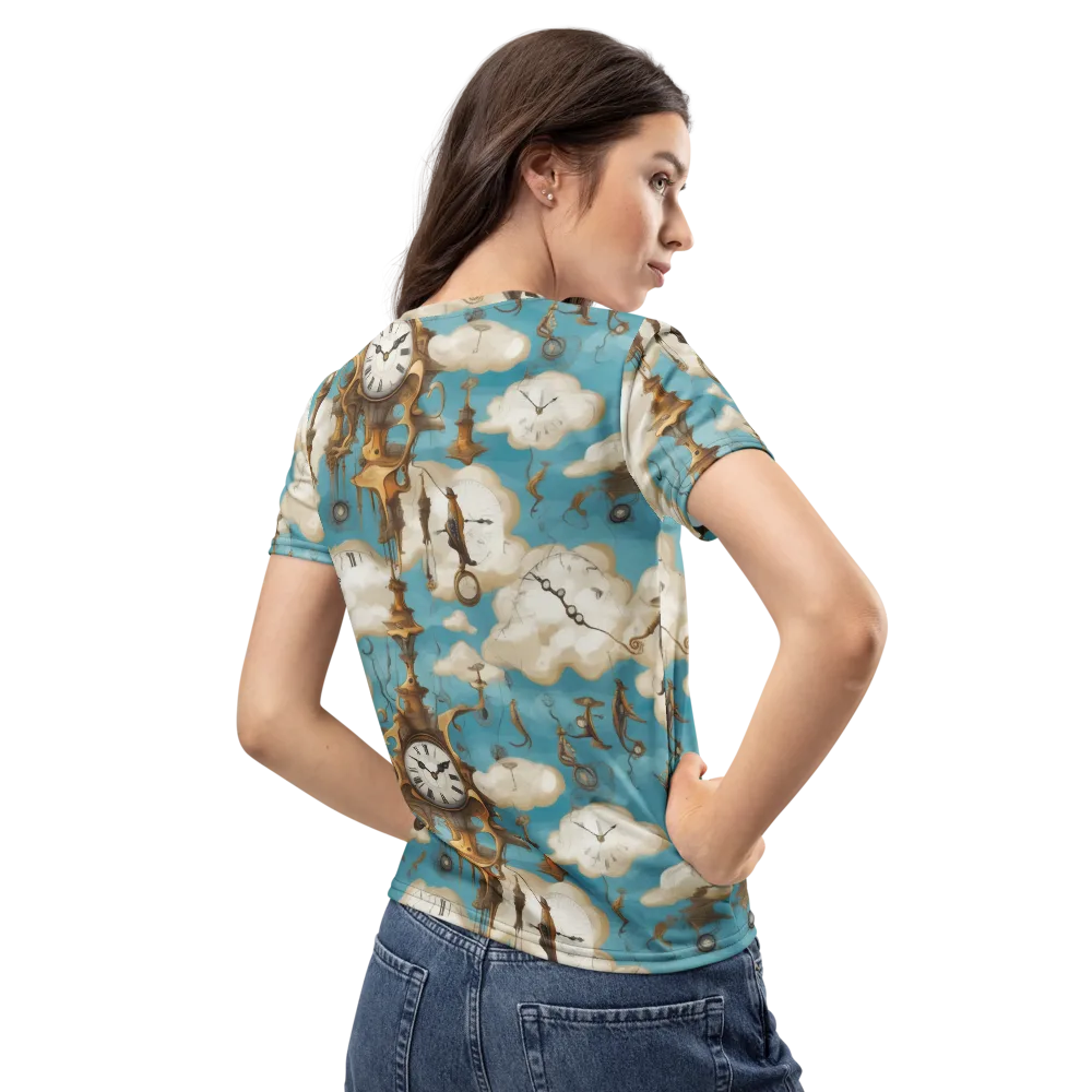 Clockwork Cloudscape on Women's Crew Neck T-Shirt — Back