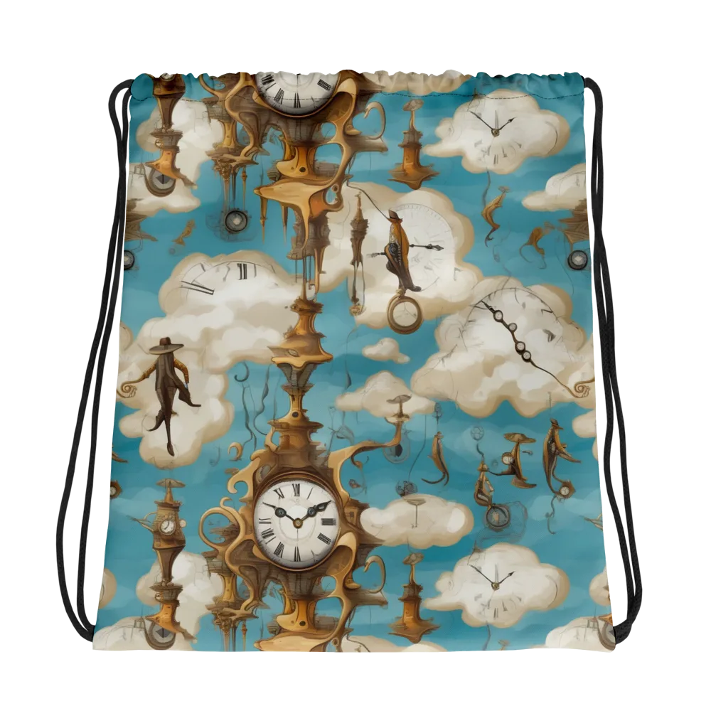 Clockwork Cloudscape on Drawstring Bag — Photo