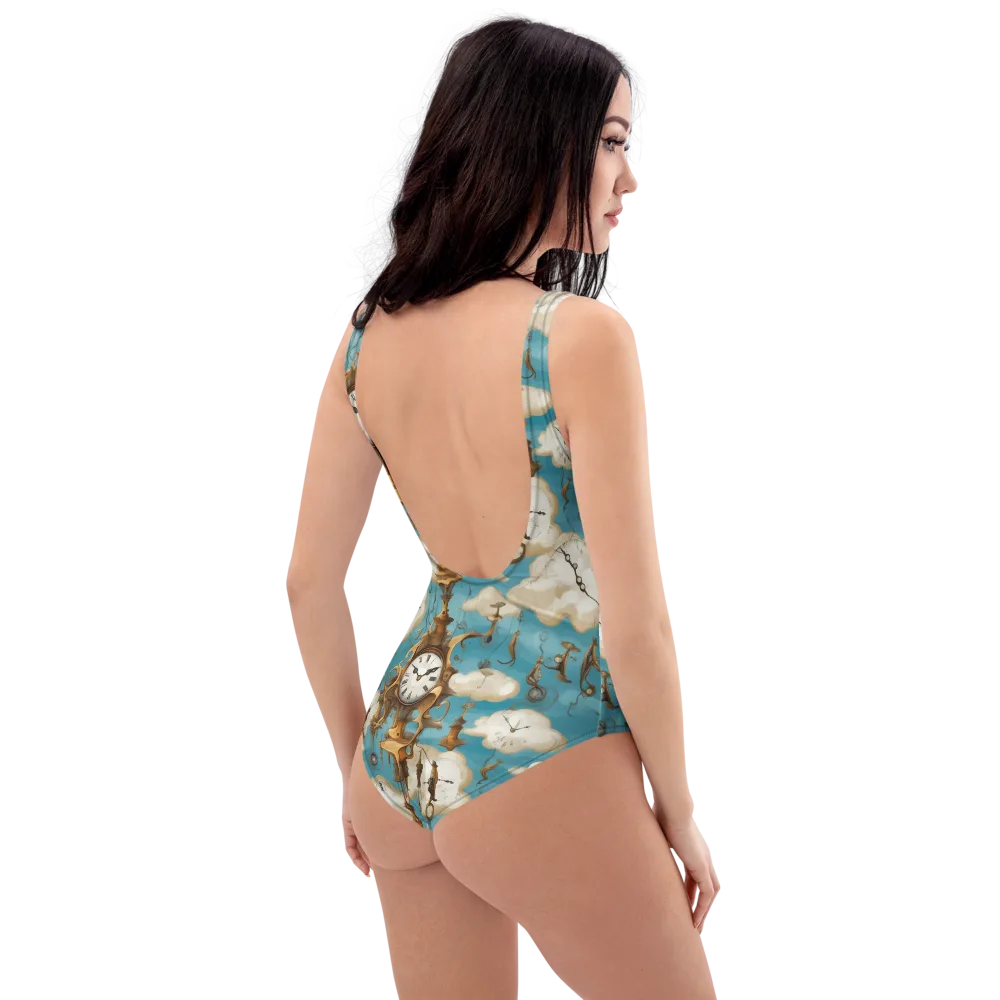 Clockwork Cloudscape on One-Piece Swimsuit — Right Back