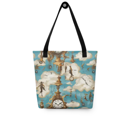 Clockwork Cloudscape on a Tote Bag