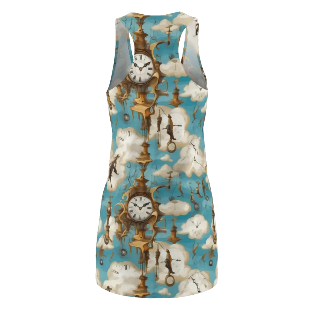 Clockwork Cloudscape on Racerback Dress — Back