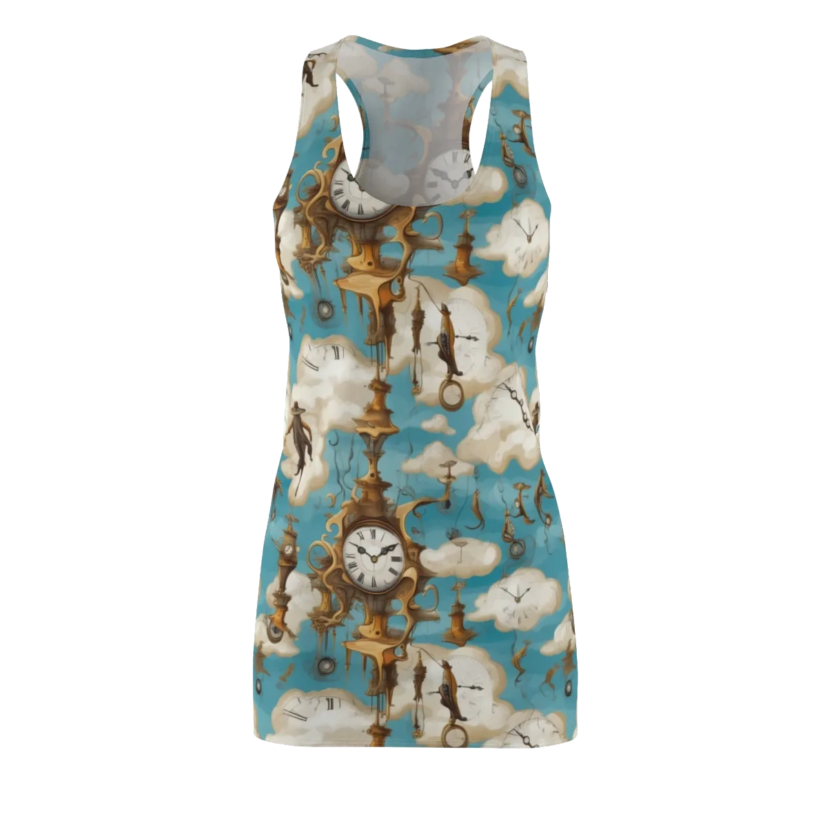 Clockwork Cloudscape on Racerback Dress — Front