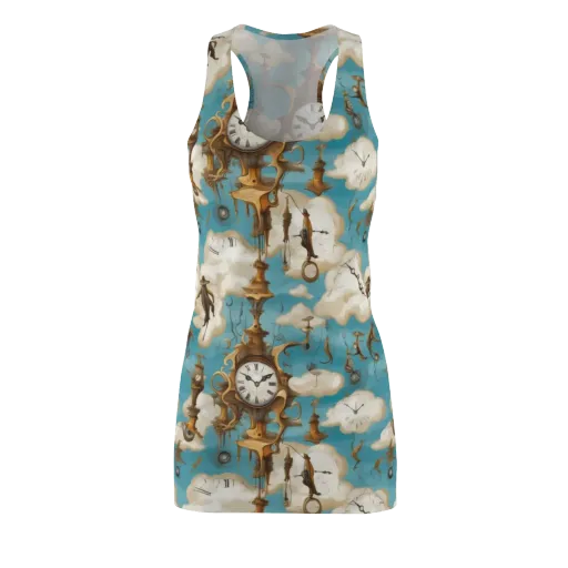 Clockwork Cloudscape on a Racerback Dress