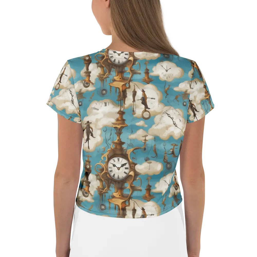 Clockwork Cloudscape on Crop Tee — Back