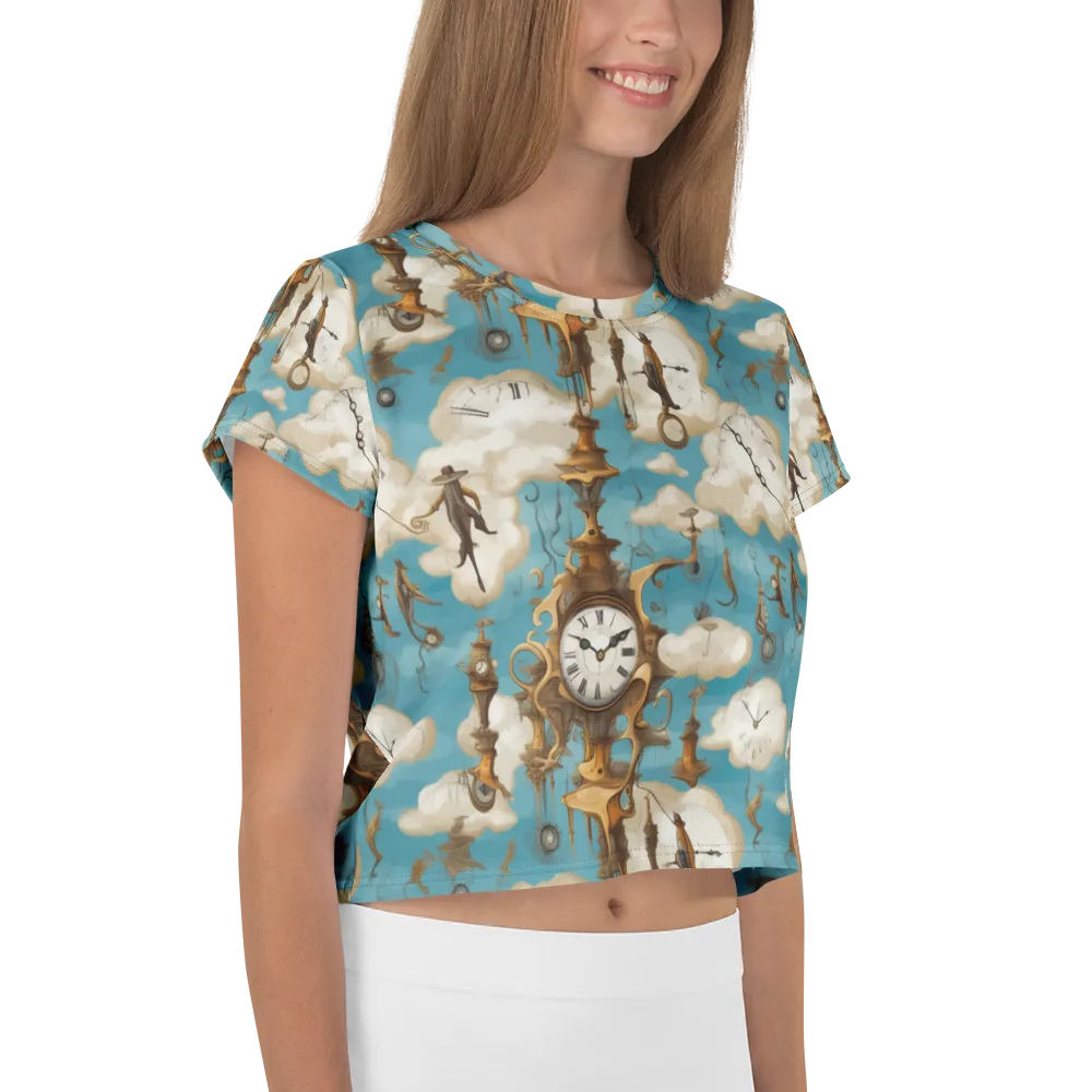 Clockwork Cloudscape on Crop Tee — Right