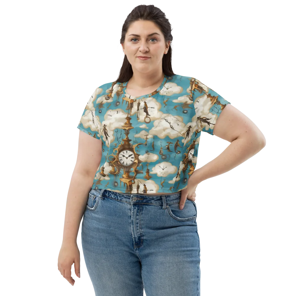 Clockwork Cloudscape on Crop Tee — Front