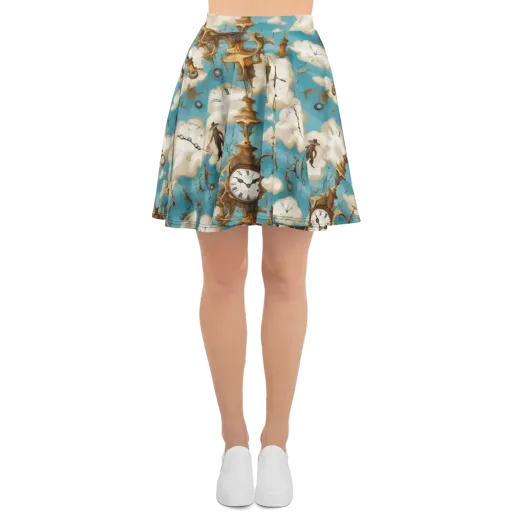 Clockwork Cloudscape on a Skater Skirt