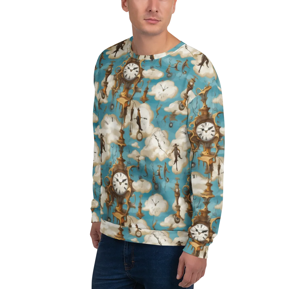 Clockwork Cloudscape on Sweatshirt — Left Front