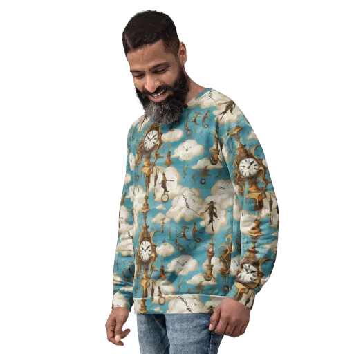 Clockwork Cloudscape on a Sweatshirt