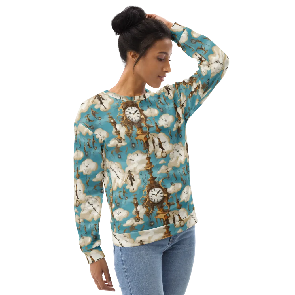 Clockwork Cloudscape on Sweatshirt — Right Front