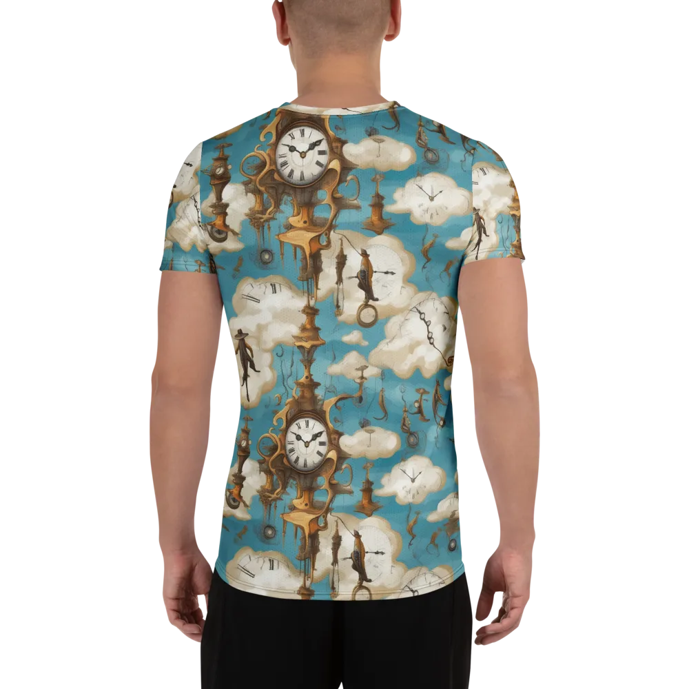 Clockwork Cloudscape on Men's Athletic T-Shirt — Back