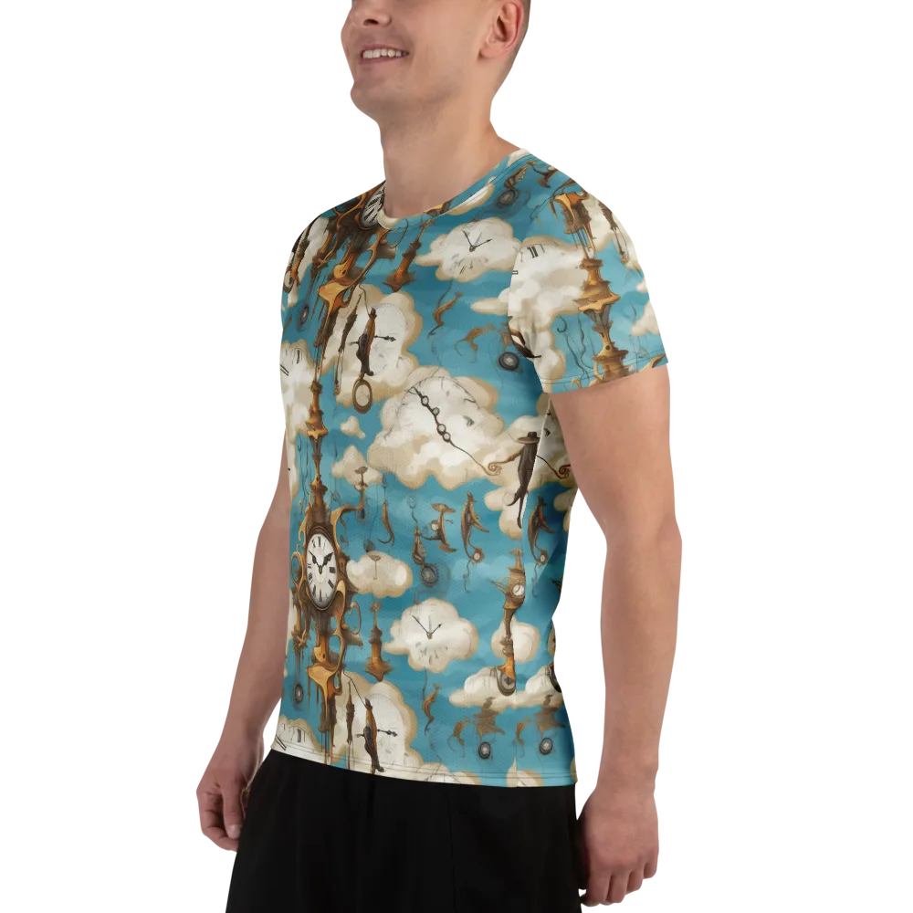 Clockwork Cloudscape on Men's Athletic T-Shirt — Left