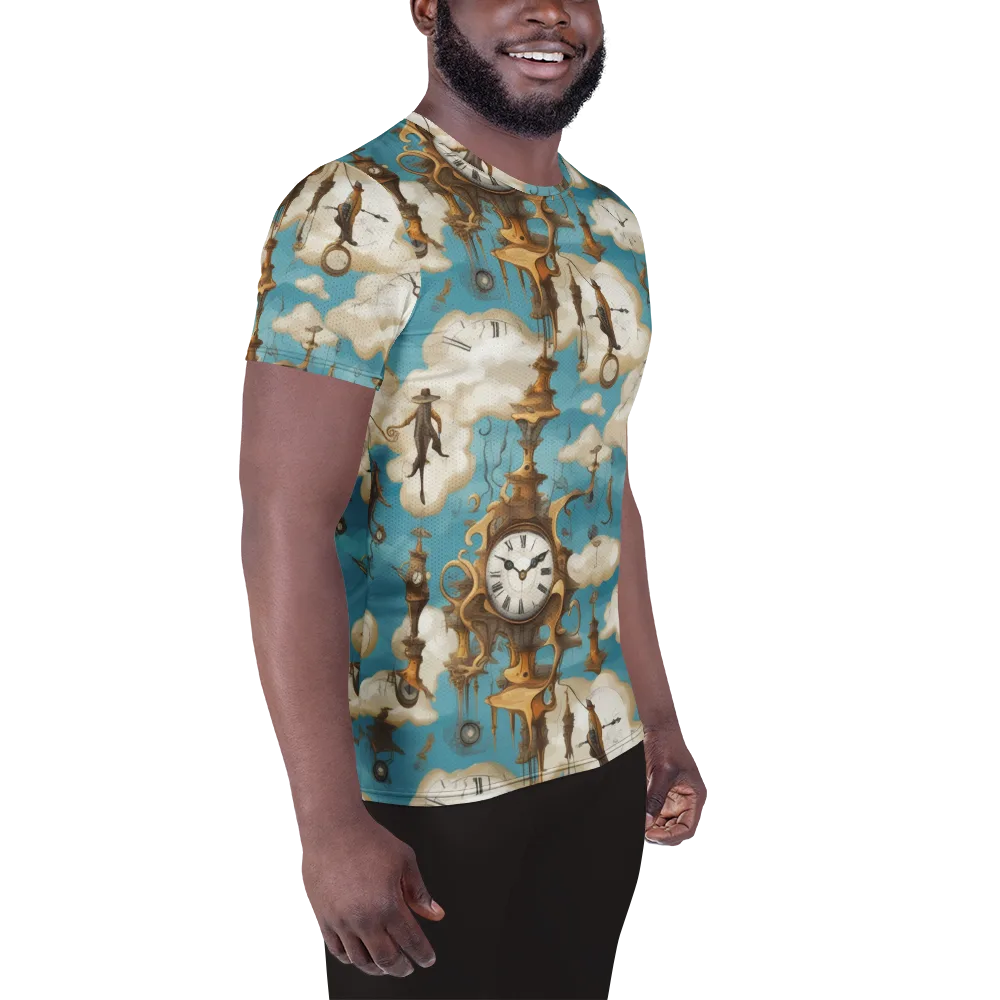 Clockwork Cloudscape on Men's Athletic T-Shirt — Right