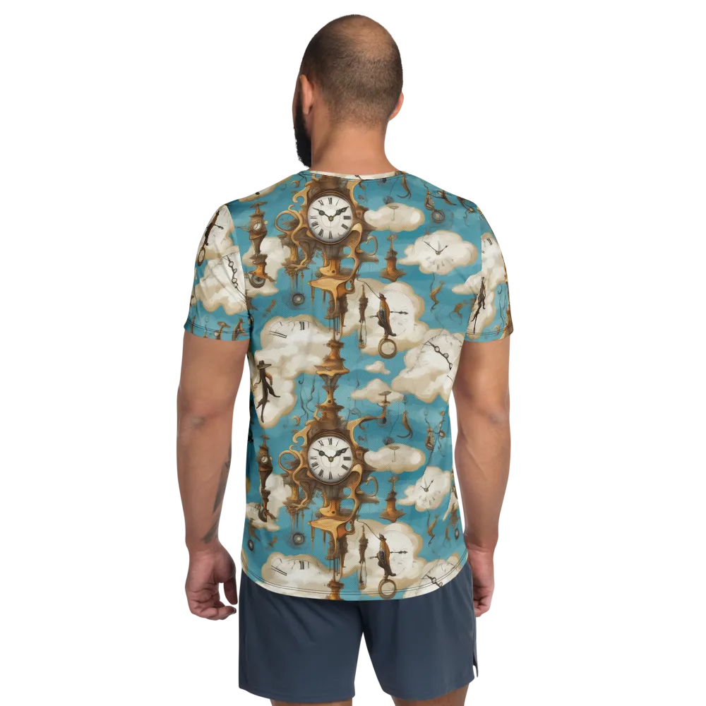 Clockwork Cloudscape on Men's Athletic T-Shirt — Back