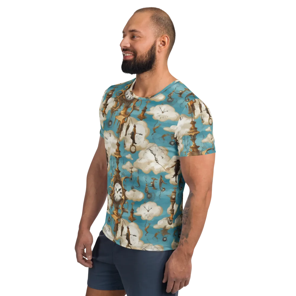 Clockwork Cloudscape on Men's Athletic T-Shirt — Left