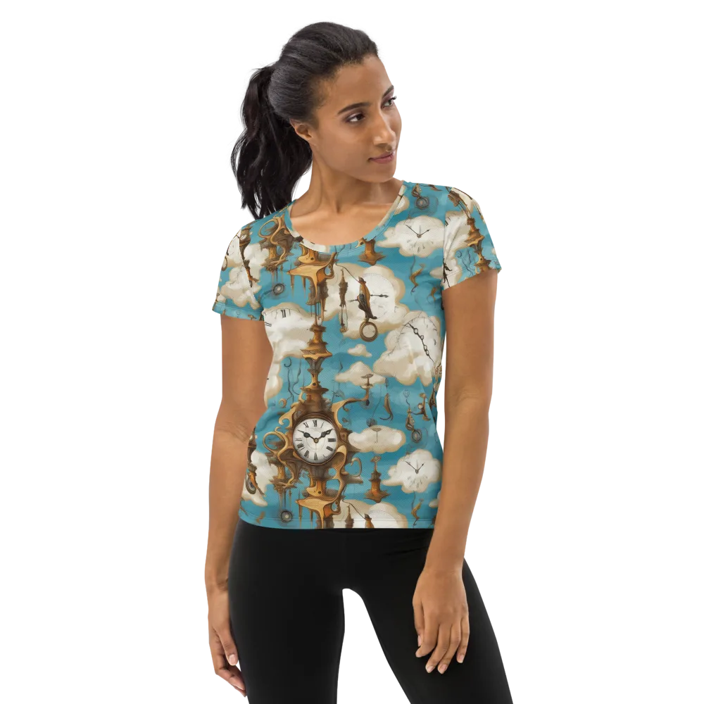 Clockwork Cloudscape on Women's Athletic T-Shirt — Front